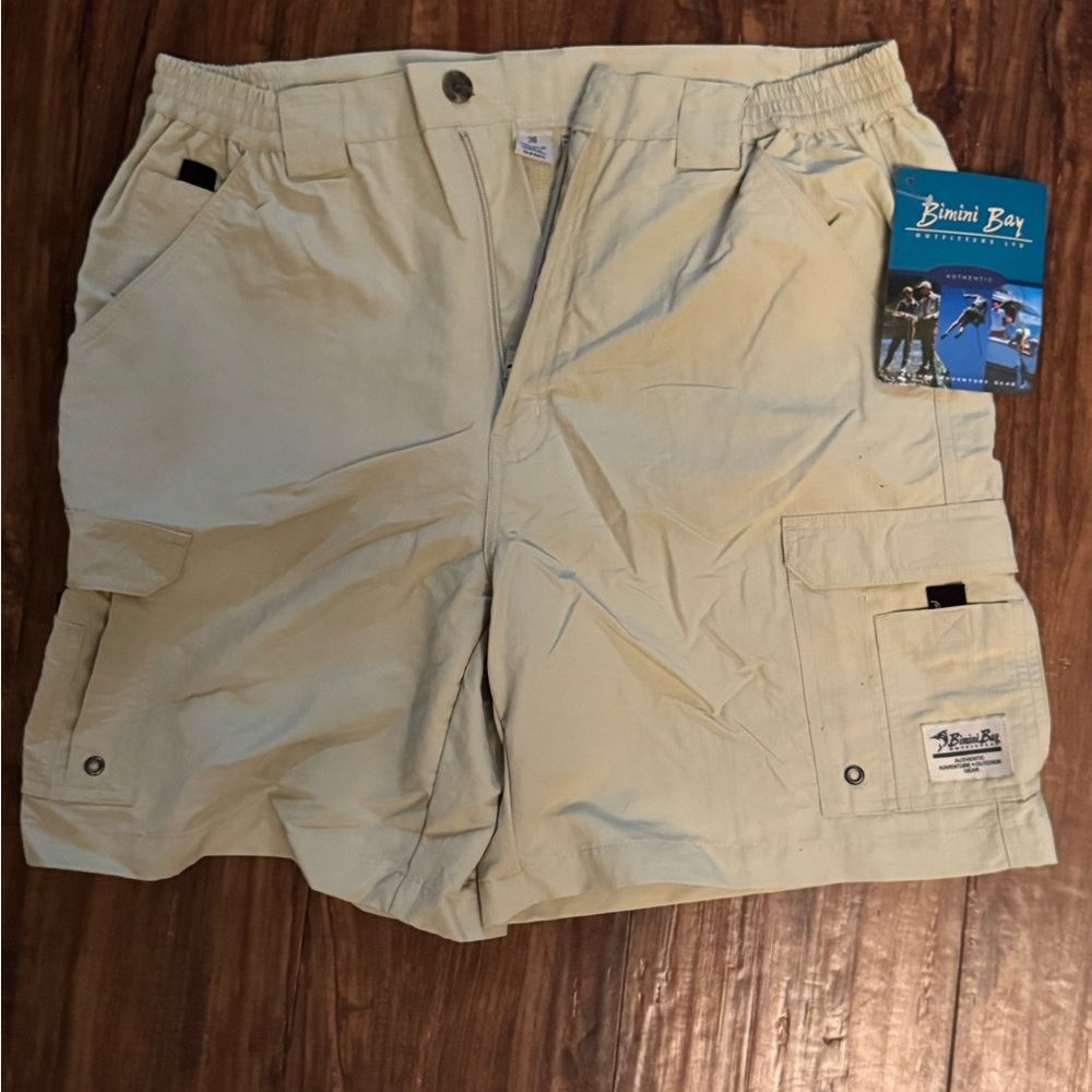 Bimini Bay Men's Tan Cargo Shorts 36 NWT
